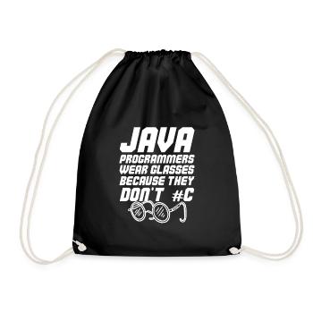 Cool Java programmer - Drawstring Bag - black - Front