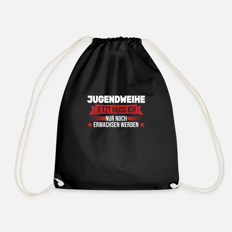 Jugendweihe Konfirmation Erwachsen Geschenk - Turnbeutel - Schwarz
