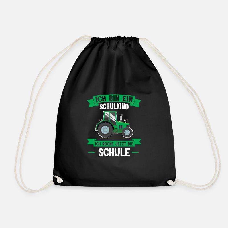 Schulanfang Schulkind Einschulung Geschenk - Turnbeutel - Schwarz