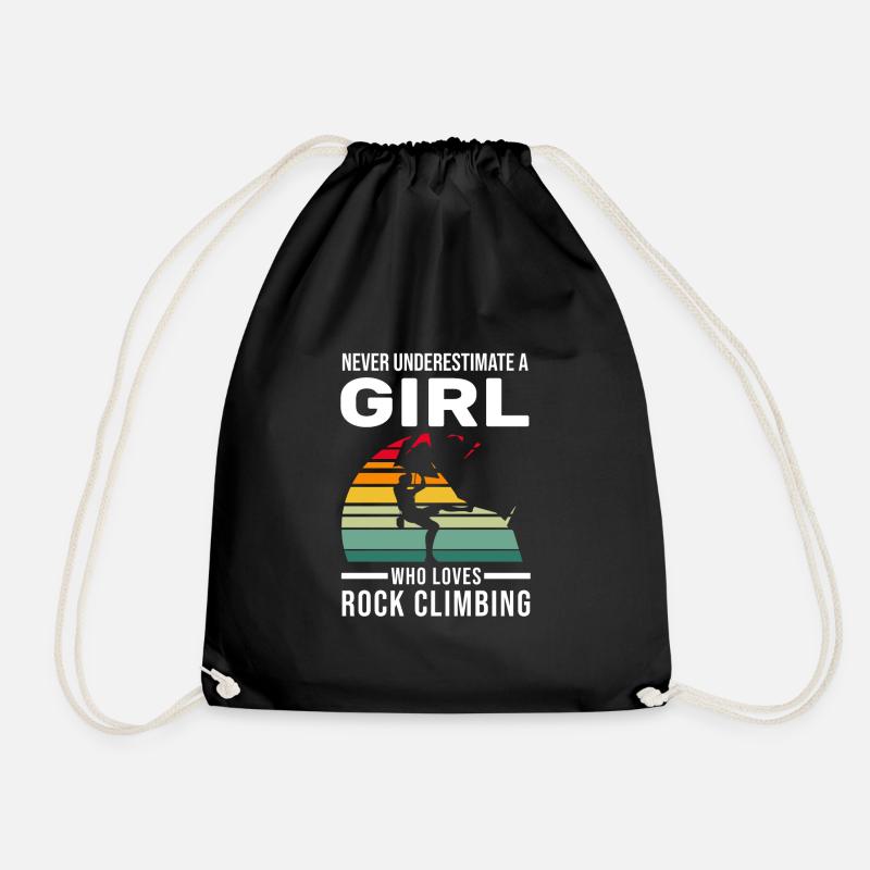 Klettern Mädchen Klettern Girl Geschenk - Turnbeutel - Schwarz
