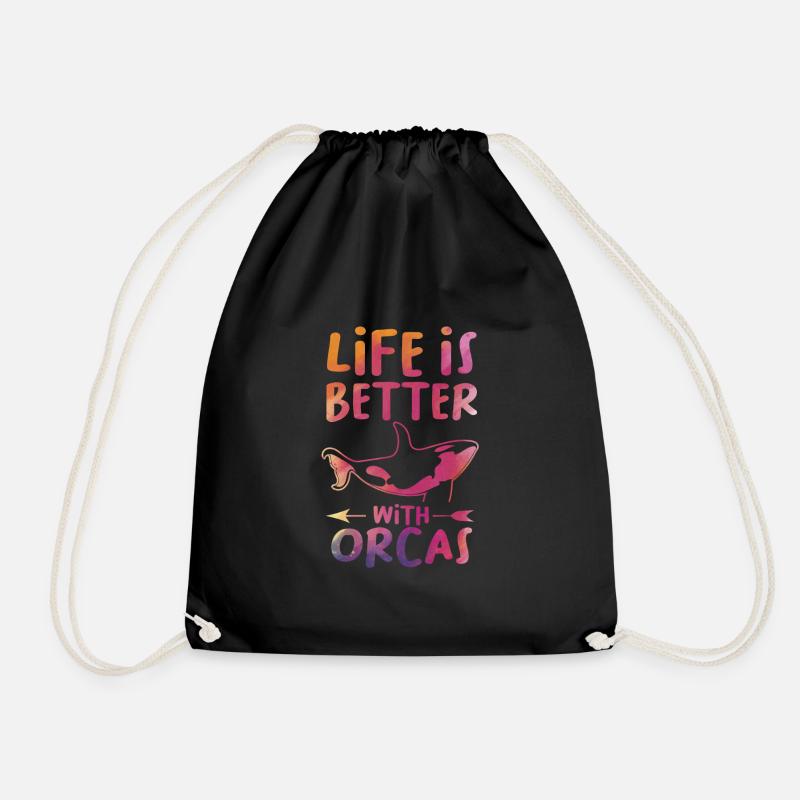 Orca Orca Geschenk - Turnbeutel - Schwarz