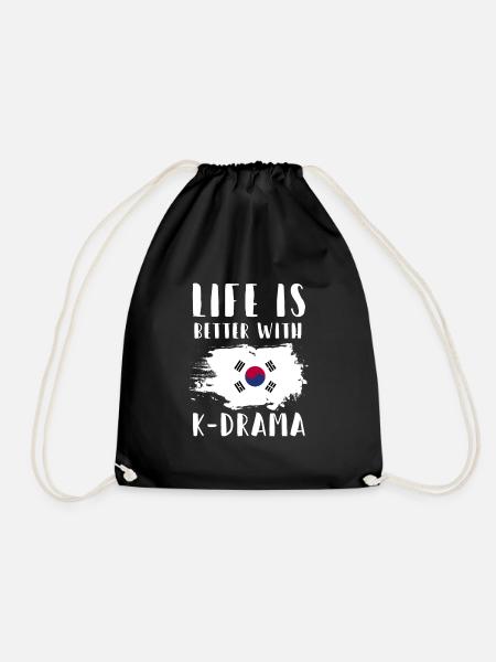 K-Drama K-Drama Koreanisches Geschenk - Turnbeutel - Schwarz