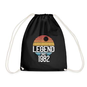Vintage 1982 82 Anniversaire Rétro Millésime cadeau - Sac de sport léger - noir - Devant