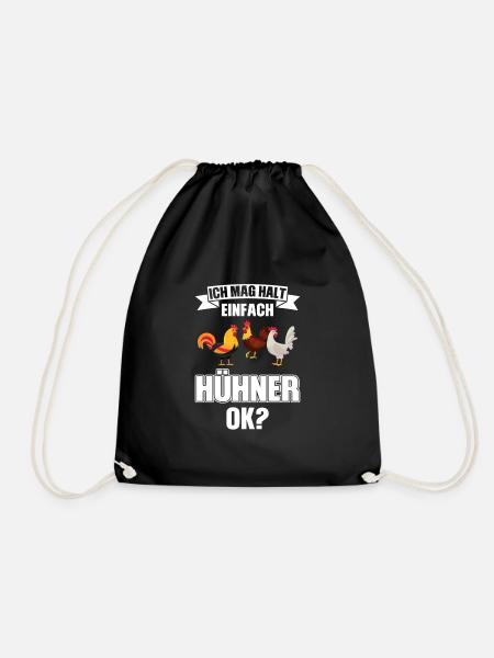 Hühner Huhn Hühnerzüchter Geschenk - Turnbeutel - Schwarz