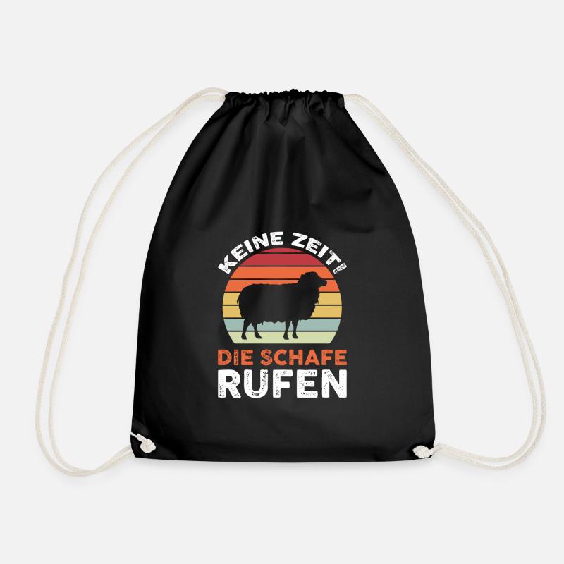 Schafe Schaf Schäfer Geschenk - Turnbeutel - Schwarz