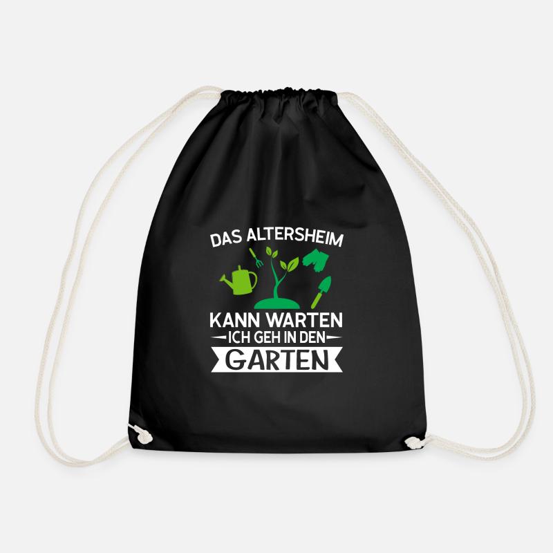 Gartenarbeit Gärtner Gartenarbeiter Geschenk - Turnbeutel - Schwarz