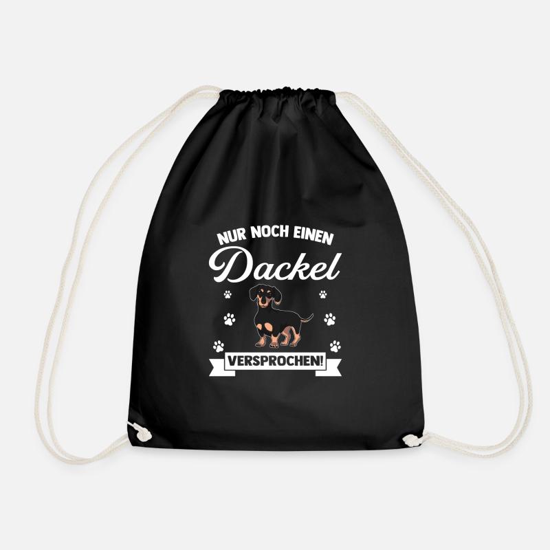 Dackel Dackel Geschenk - Turnbeutel - Schwarz