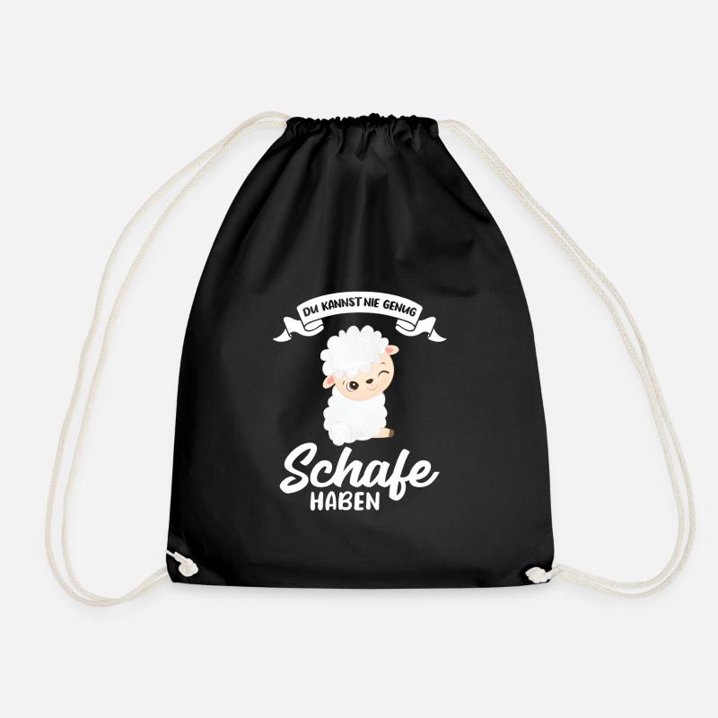Schafe Tier Schäfer Geschenk - Turnbeutel - Schwarz
