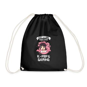 K-Pop-K-Pop-Merch K-Pop-Waren Geschenk - Turnbeutel - Schwarz - Vorne