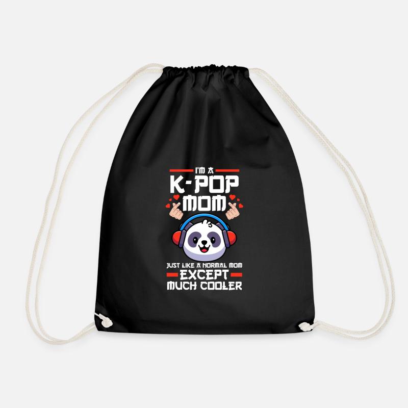 K-Pop Mom Panda K-Pop Mom Panda Geschenk - Turnbeutel - Schwarz