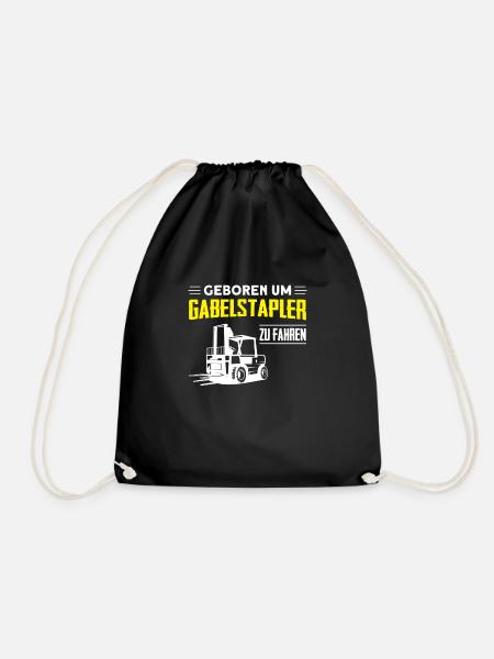 Gabelstapler Stapler Gabelstaplerfahrer Geschenk - Turnbeutel - Schwarz