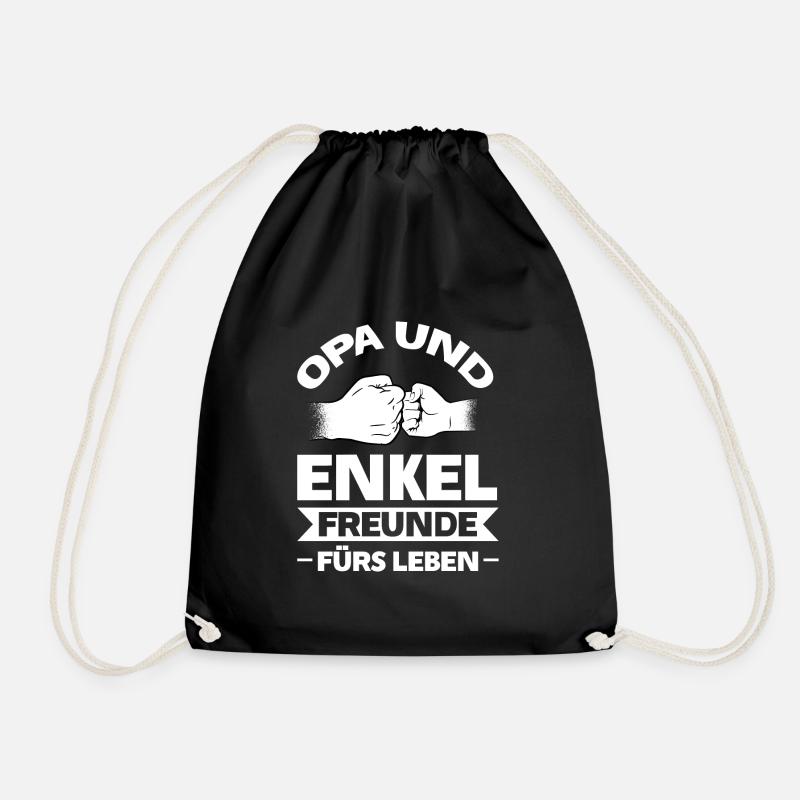 Opa Enkel Großvater Geschenk - Turnbeutel - Schwarz