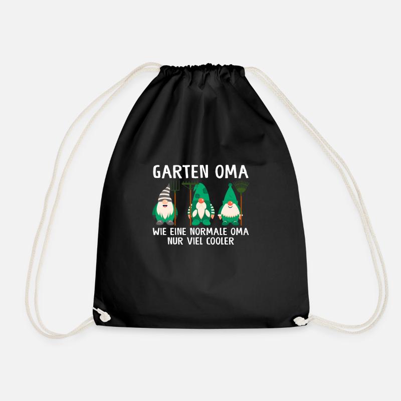 Garten Oma Zwerge Großmutter Geschenk - Turnbeutel - Schwarz