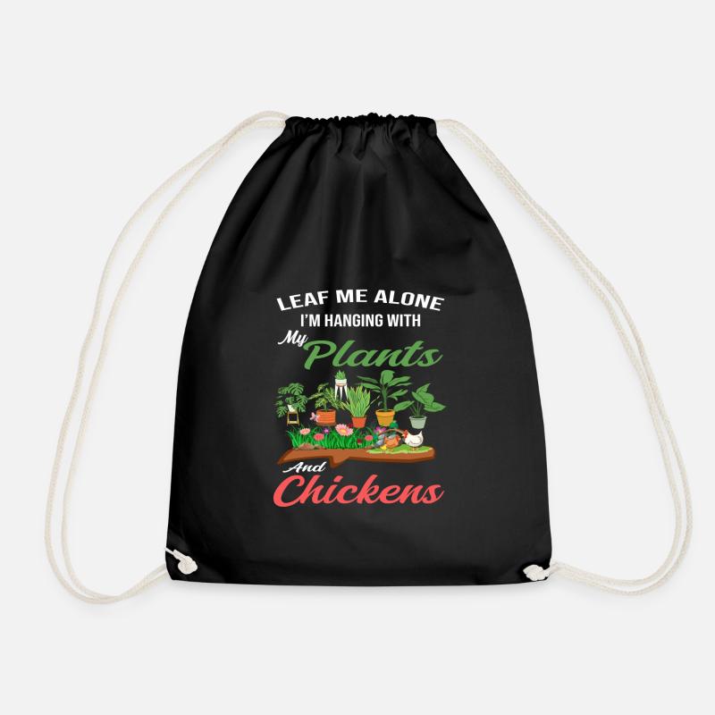 Hähnchengarten Garten Chicken Geschenk - Turnbeutel - Schwarz