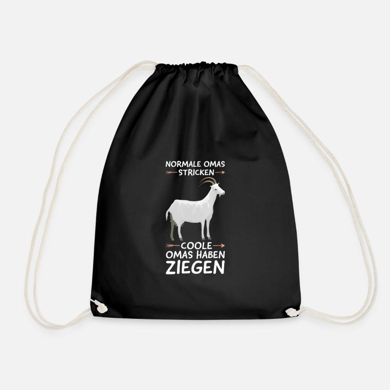 Ziege Oma Ziegen Geschenk - Turnbeutel - Schwarz