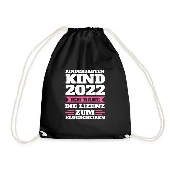 Kindergarten 2022 Kita Kindergartenkind 2022 - Turnbeutel - Schwarz - Vorne