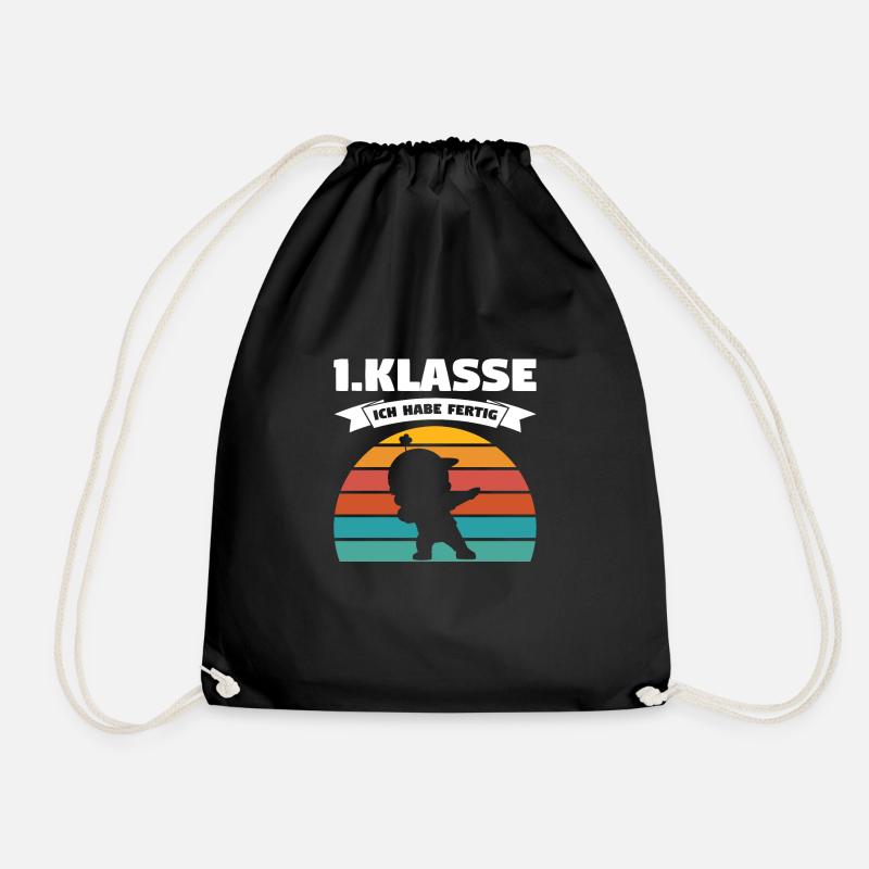 1.Klasse Dabbing Schulanfänger Geschenk - Turnbeutel - Schwarz