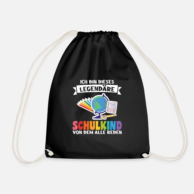 Schulkind Schulanfang Schulbeginn Geschenk - Turnbeutel - Schwarz
