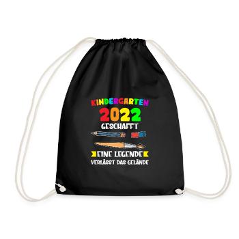 Kindergarten 2022 Gaming Kita-Abfänger Geschenk - Turnbeutel - Schwarz - Vorne