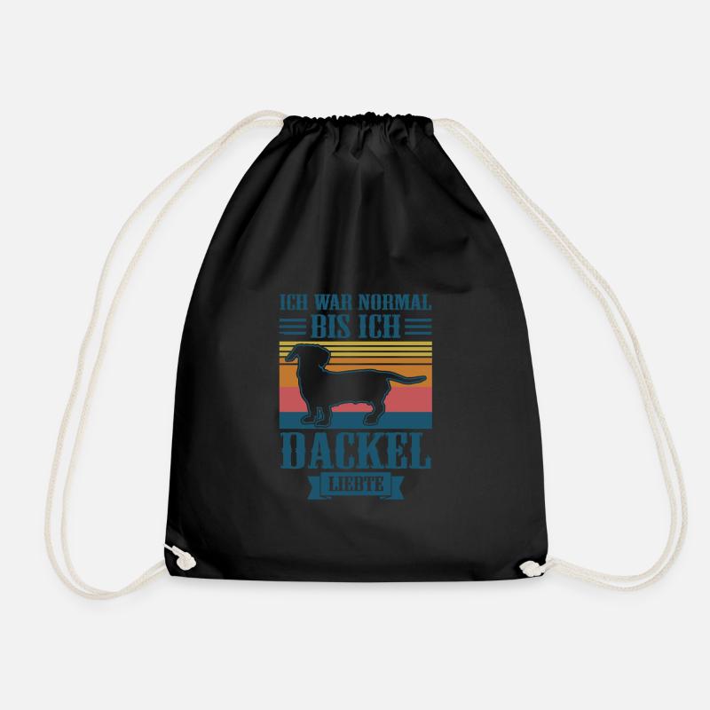 Dackel Hund Dackel Besitzer Geschenk - Turnbeutel - Schwarz