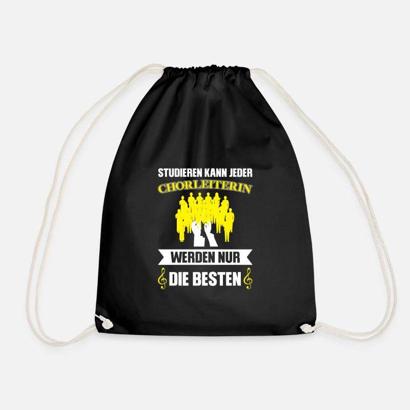 Chorleiterin Beruf Chorsänger Geschenk - Turnbeutel - Schwarz