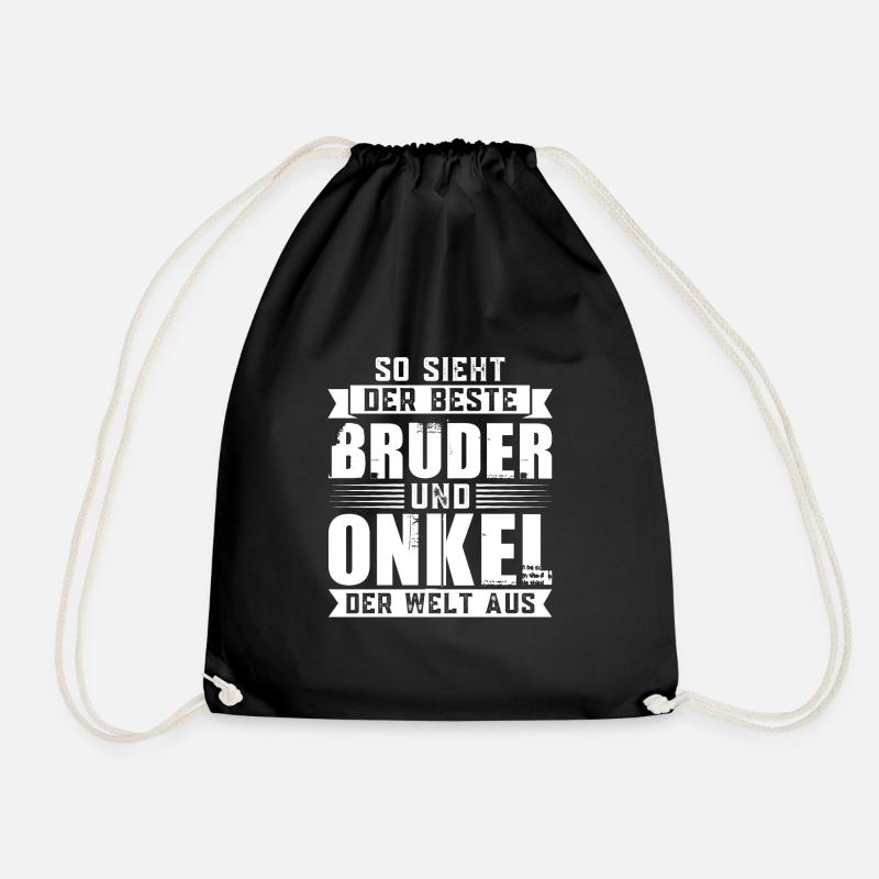 Bruder Onkel Brüder Geschenk - Turnbeutel - Schwarz
