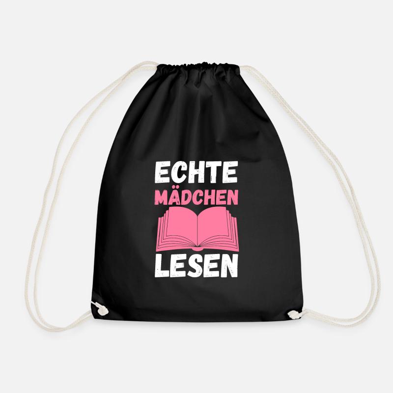 Lesen Mädchen Leser Geschenk - Turnbeutel - Schwarz