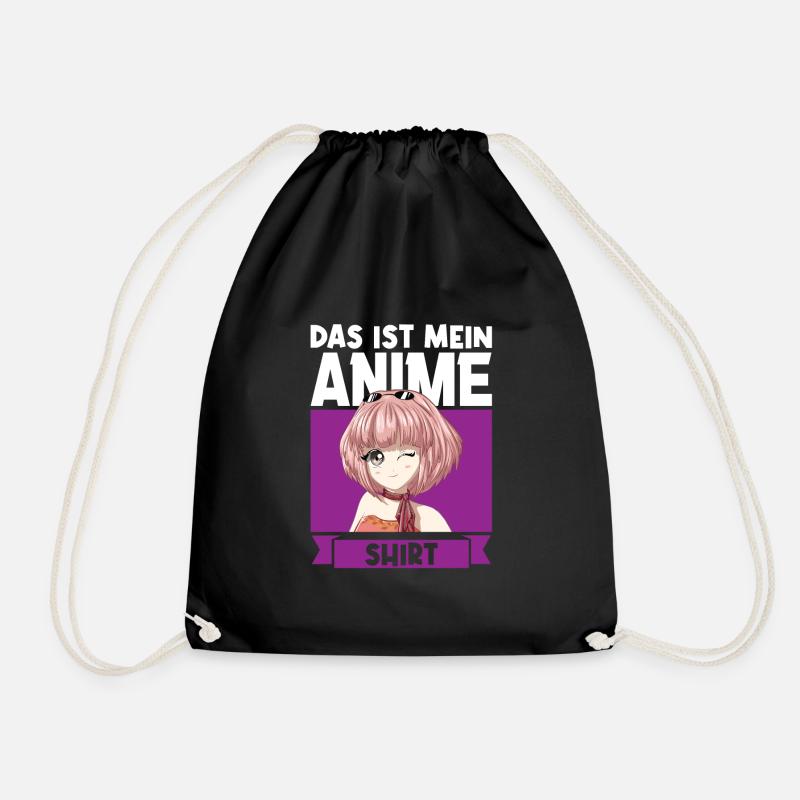 Anime Merch Anime Merch Geschenk - Turnbeutel - Schwarz