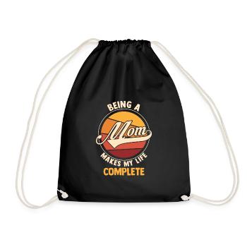 Mama Retro Mutter Geschenk - Turnbeutel - Schwarz - Vorne
