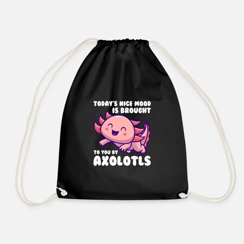 Axolotl Axolotl Tiergeschenk - Turnbeutel - Schwarz