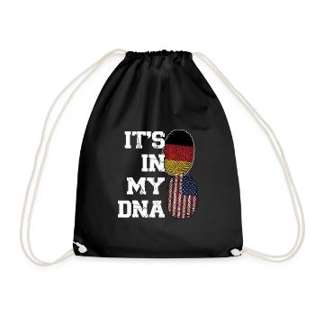 Deutschland Deutsch Deutsche Wurzeln Geschenk - Turnbeutel - Schwarz - Vorne