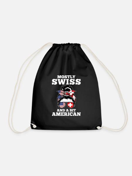 Schweizer Schweizer Schweiz Geschenk - Turnbeutel - Schwarz