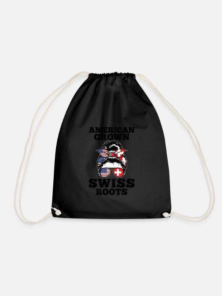 Schweizer Schweizer Schweiz Geschenk - Turnbeutel - Schwarz