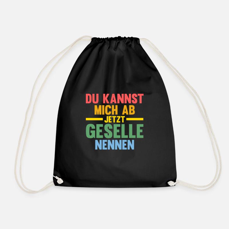 Geselle Prüfung Gesellenprüfung Geschenk - Turnbeutel - Schwarz