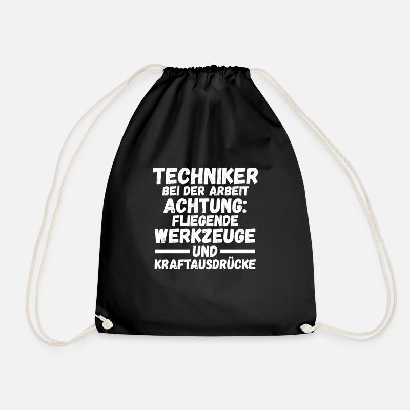 Techniker Beruf Ingenieur Geschenk - Turnbeutel - Schwarz