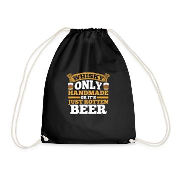 Whisky Alkohol Whisky Liebhaber Geschenk - Turnbeutel - Schwarz - Vorne