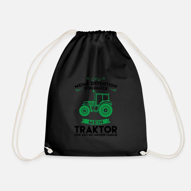 Traktor Trecker Trecker-Fahrer Geschenk - Turnbeutel - Schwarz