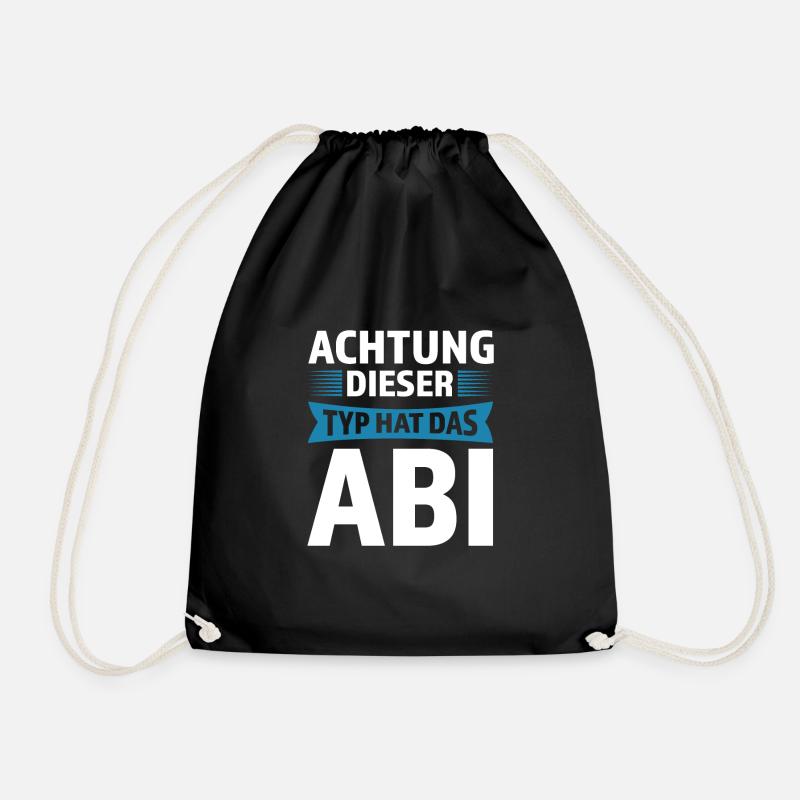 Abitur Prüfung Abiturient Geschenk - Turnbeutel - Schwarz