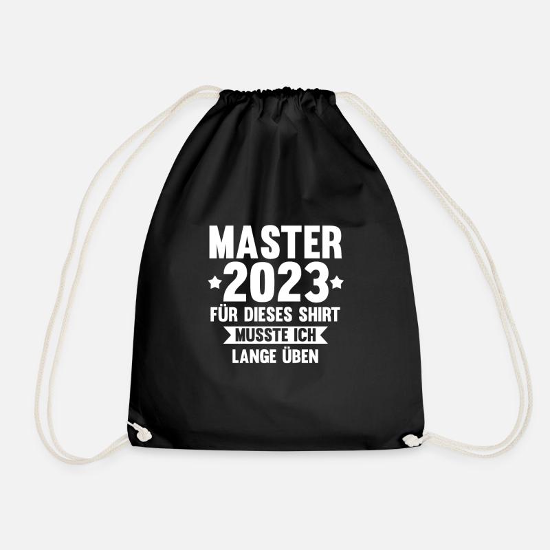 Master 2023 Prüfung Mastertitel Geschenk - Turnbeutel - Schwarz