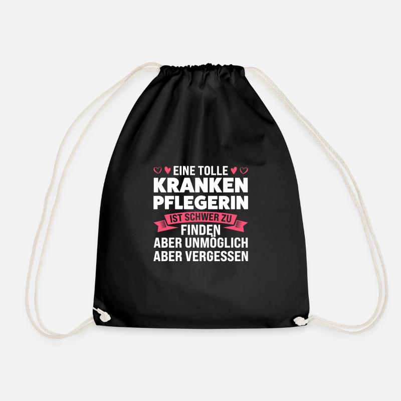 Krankenpflegerin Beruf Krankenschwester Geschenk - Turnbeutel - Schwarz