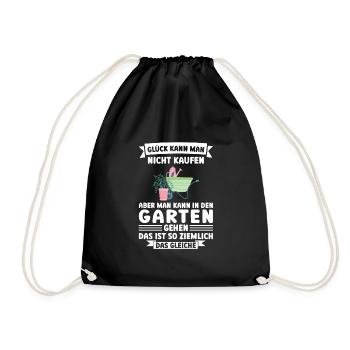 Garten Pflanze Gärtnerei Geschenk - Turnbeutel - Schwarz - Vorne