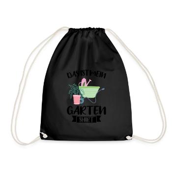 Garten Pflanze Pflanzen Geschenk - Turnbeutel - Schwarz - Vorne