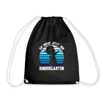 Kindergarten Dabbing Kita-Beginn Geschenk - Turnbeutel - Schwarz - Vorne