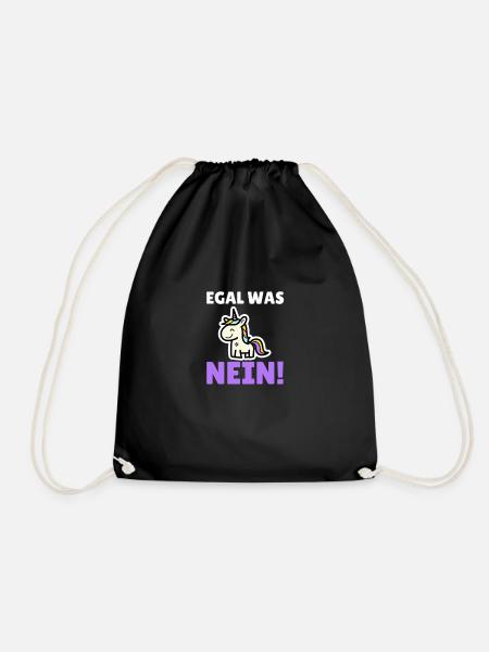Egal was - NEIN! - Turnbeutel - Schwarz