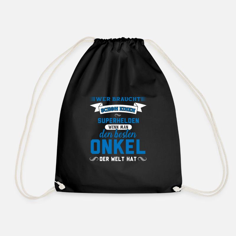 Onkel Familie Onkels Geschenk - Turnbeutel - Schwarz