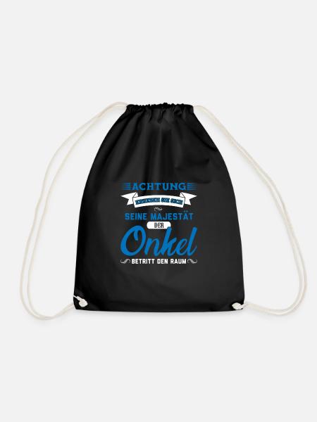 Onkel Familie Onkels Geschenk - Turnbeutel - Schwarz