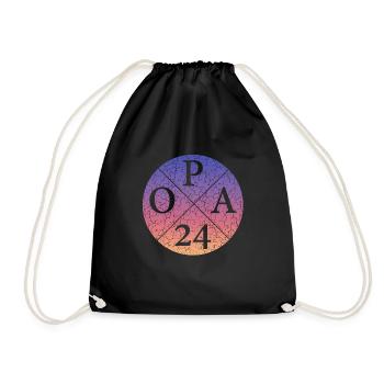 OPA24, opa 2024, grandfather, Opa 24 - Turnbeutel - Schwarz - Vorne