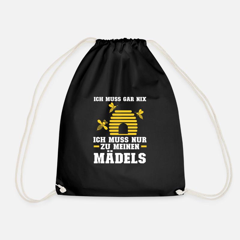 Imker Bienen Imkern Geschenk - Turnbeutel - Schwarz