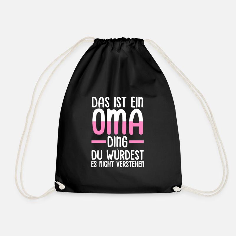 Oma Familie Großmutter Geschenk - Turnbeutel - Schwarz
