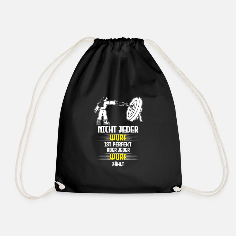 Darts Darten Dartspiel Geschenk - Turnbeutel - Schwarz